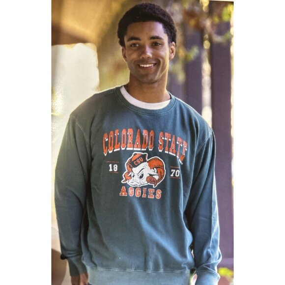 Colorado State CSU Sailor Aggies Rams Crew Sweatshirt Large NCAA NEW Colosseum - Picture 1 of 10